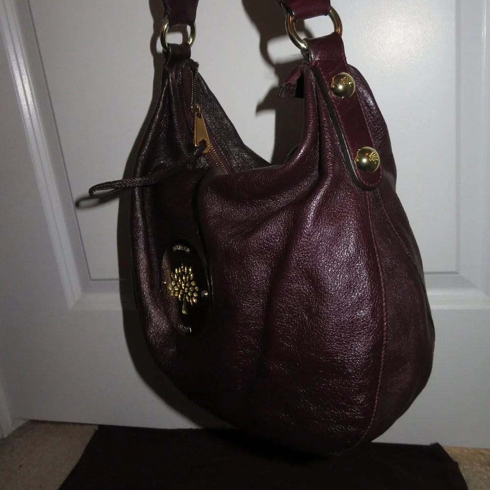 Mulberry Medium Daria Grape Leather Hobo Bag